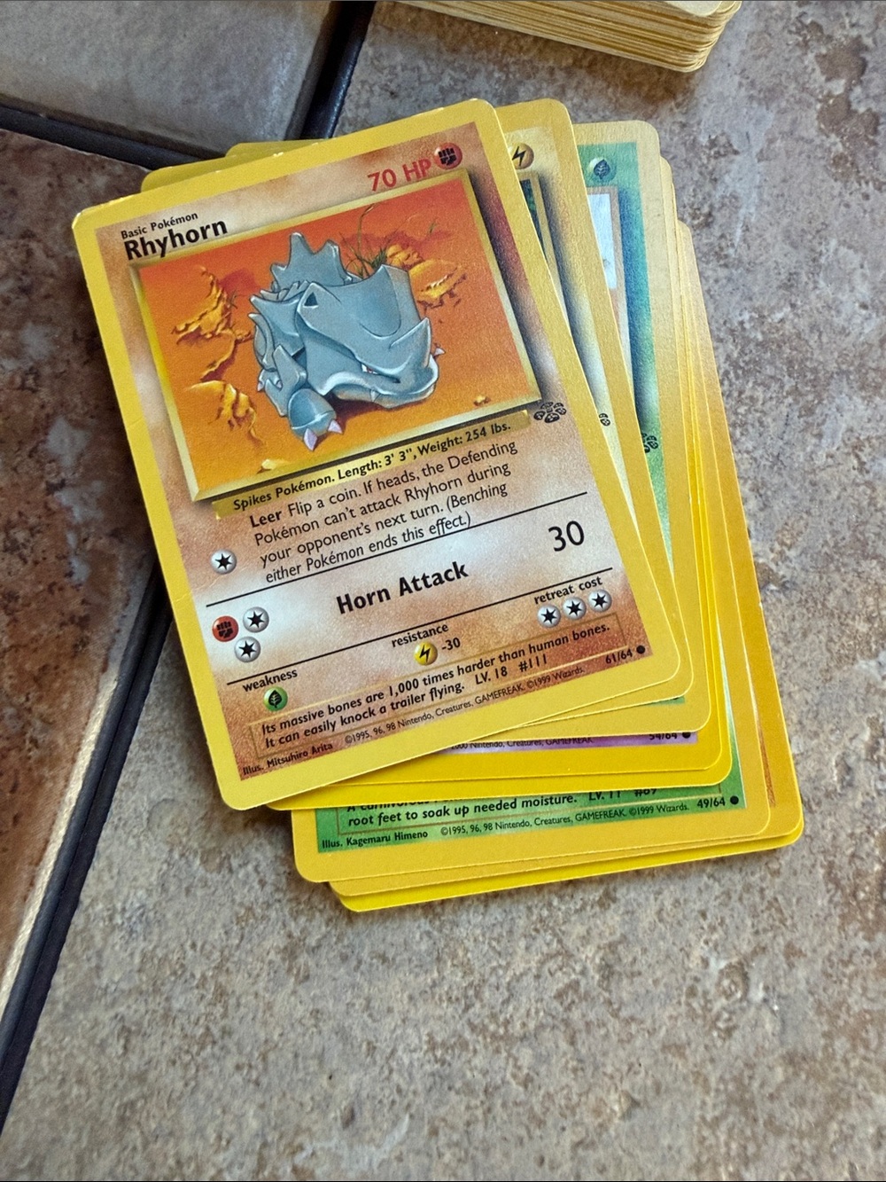 Vintage Pokémon cards stack of 20